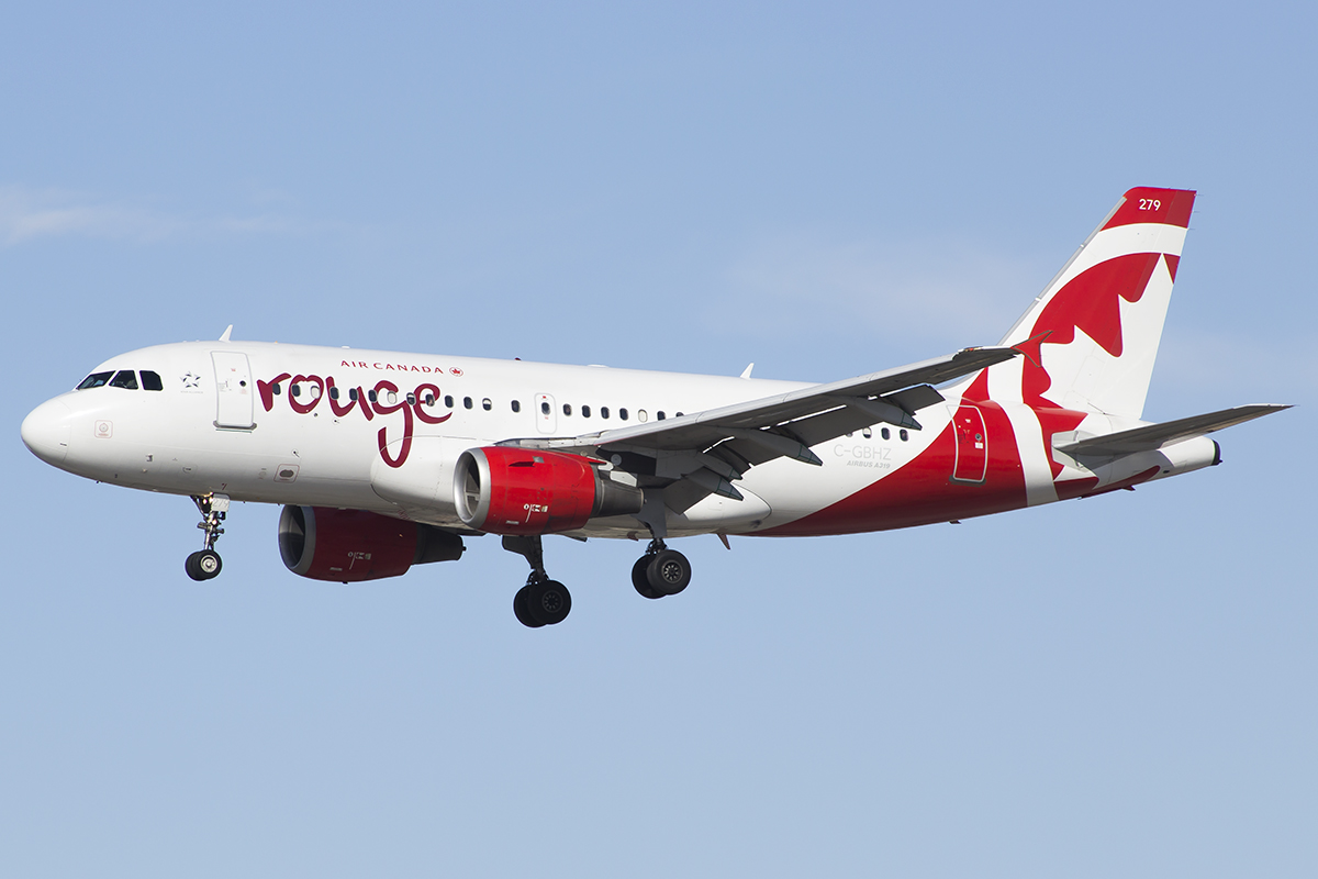 C-GBHZ/CGBHZ Air Canada Rouge Airbus A319 Airframe Information - AVSpotters.com