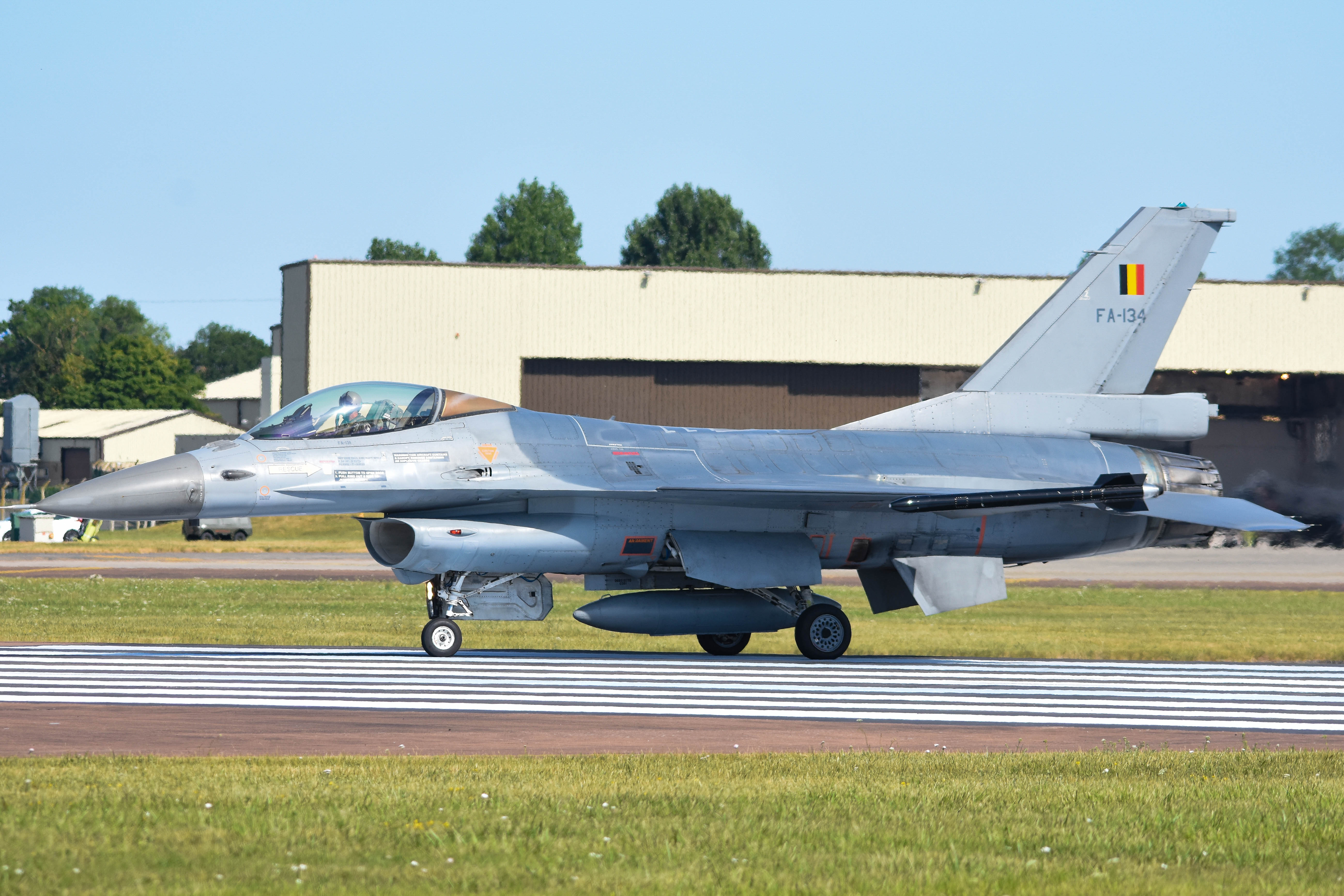 FA-134/FA134 Belgian Air Component General Dynamics F-16 Fighting Falcon Airframe Information - AVSpotters.com