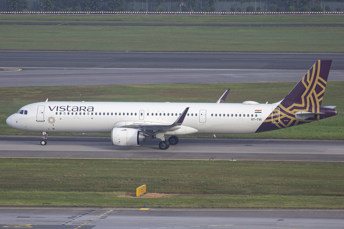 VT-TVI/VTTVI Vistara Airlines Airbus A321neo Airframe Information - AVSpotters.com